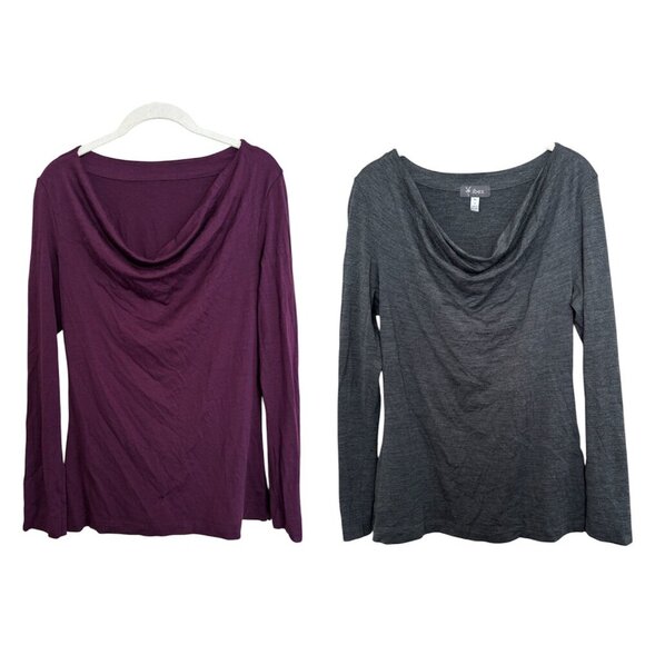 Lot of TWO Ibex Diana Cowl Neck Tunic Top - Picture 1 of 7